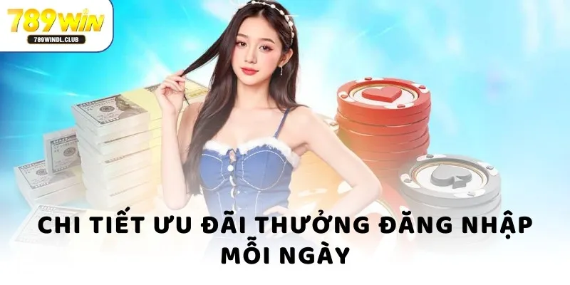Chi tiết ưu đãi thưởng đăng nhập mỗi ngày Chi tiết ưu đãi thưởng đăng nhập mỗi ngày